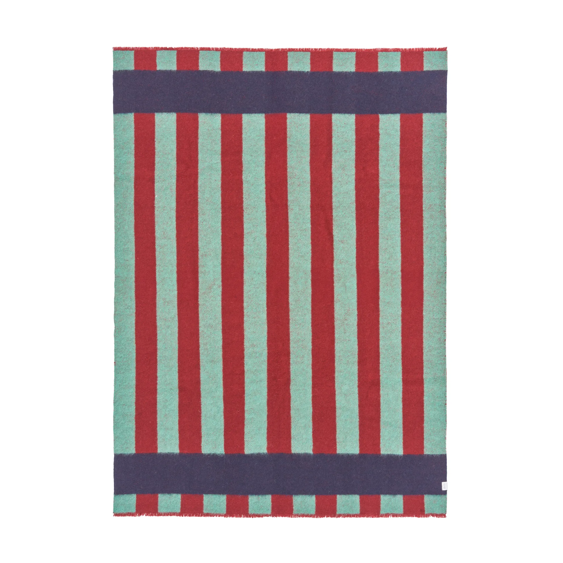 Plaid en laine Aisles 130x180 cm, Vert Scandi Living