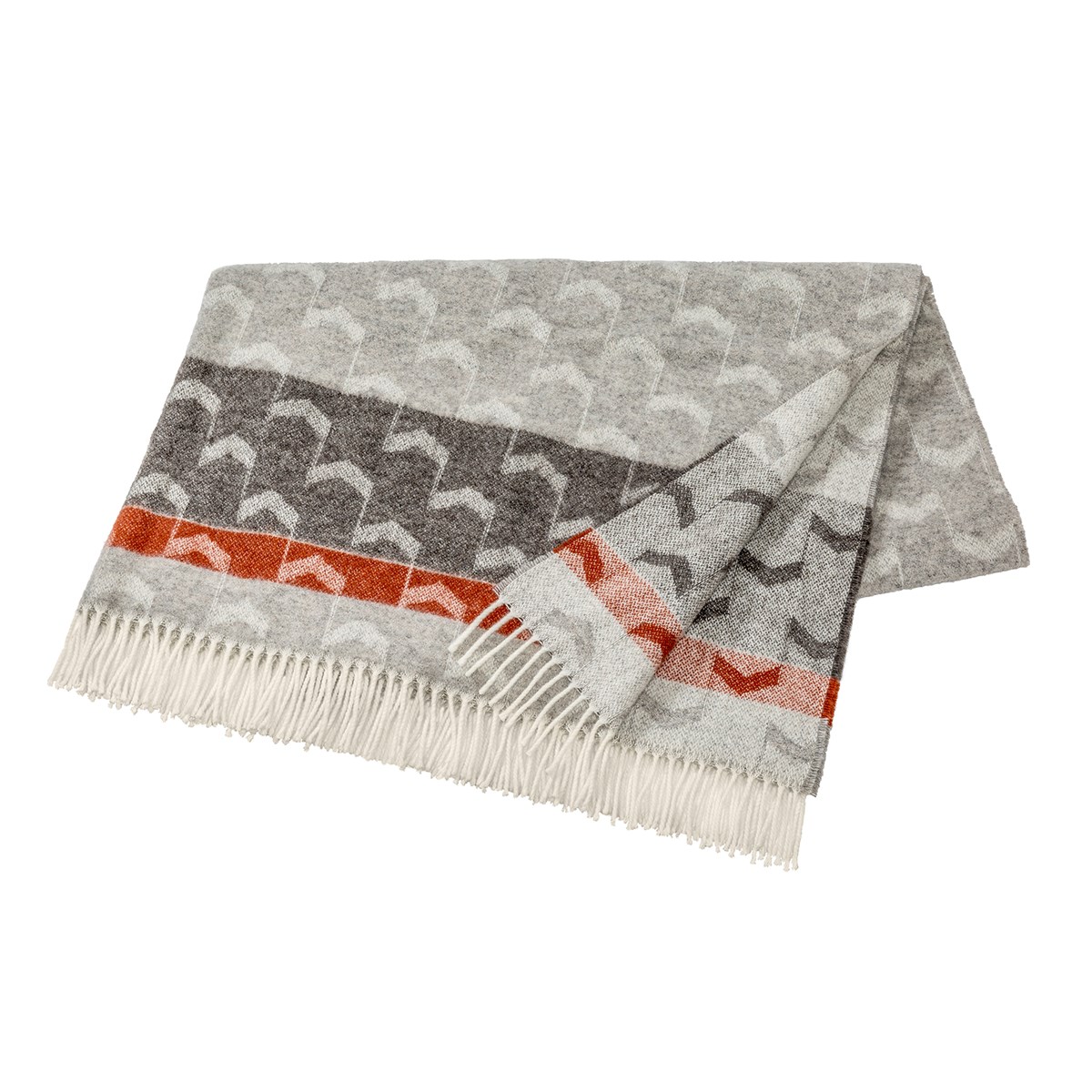Scandi Living Plaid en laine Arrow Rusty red | Design Scandinave | Plaids & couvertures en laine | Rouge