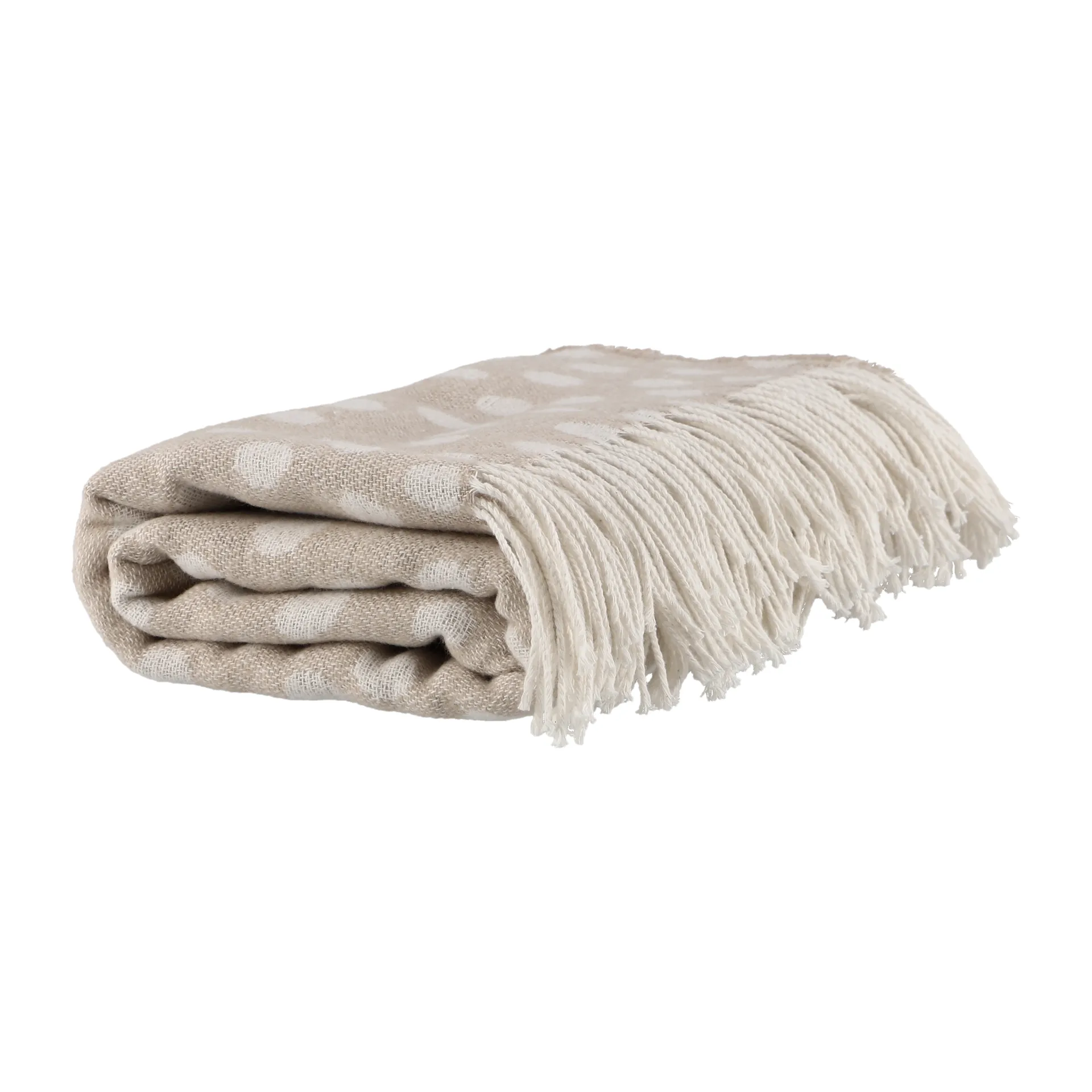 Plaid en laine Droplets 130x185 cm, Beige Scandi Living