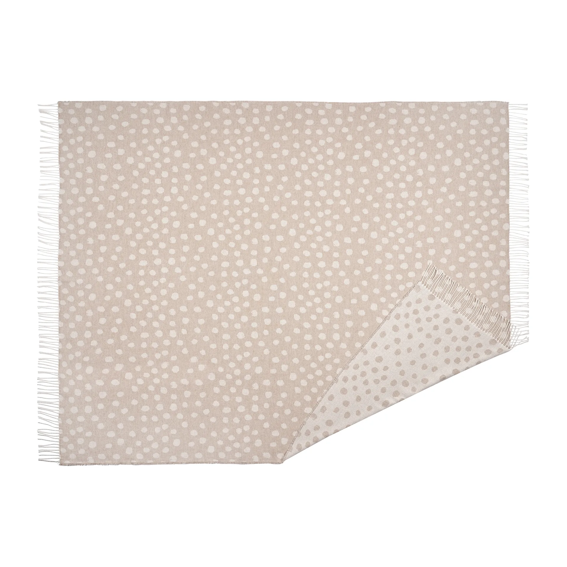 Plaid en laine Droplets 130x185 cm, Beige Scandi Living
