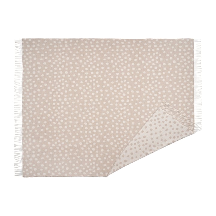 Plaid en laine Droplets 130x185 cm, Beige Scandi Living