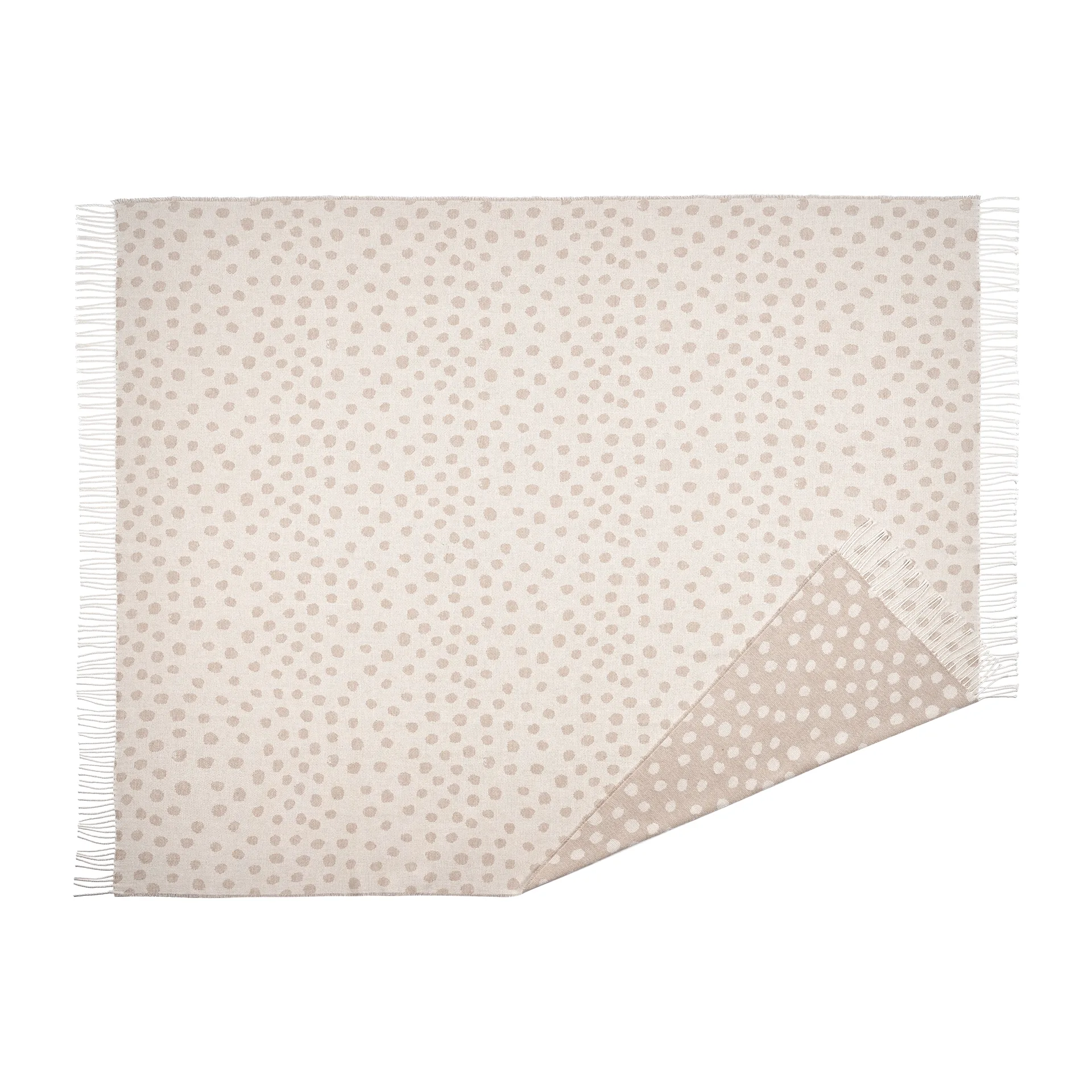 Plaid en laine Droplets 130x185 cm, Beige Scandi Living