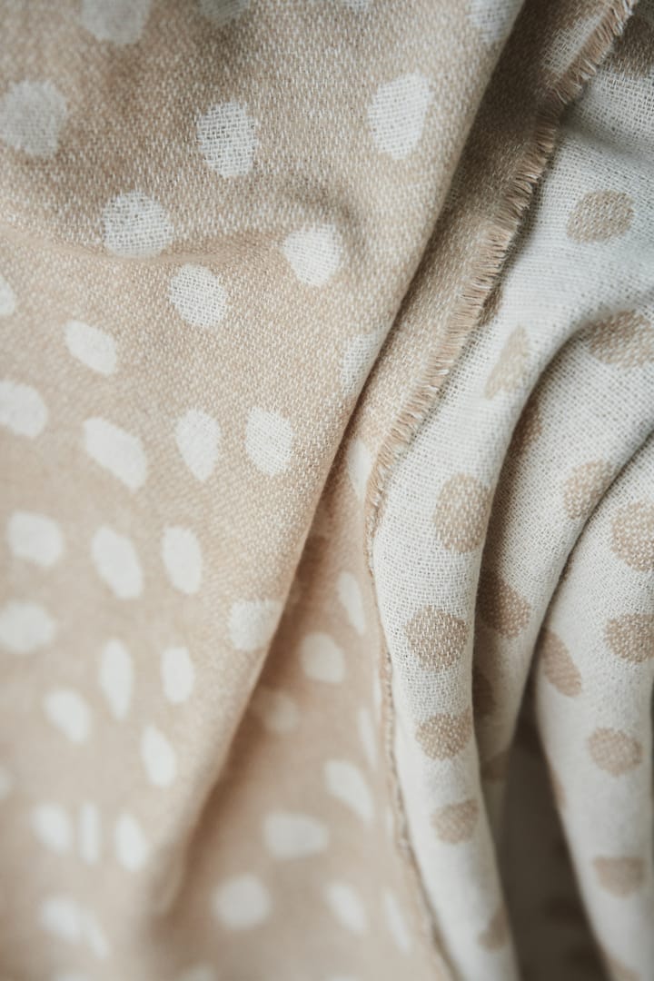 Plaid en laine Droplets 130x185 cm, Beige Scandi Living
