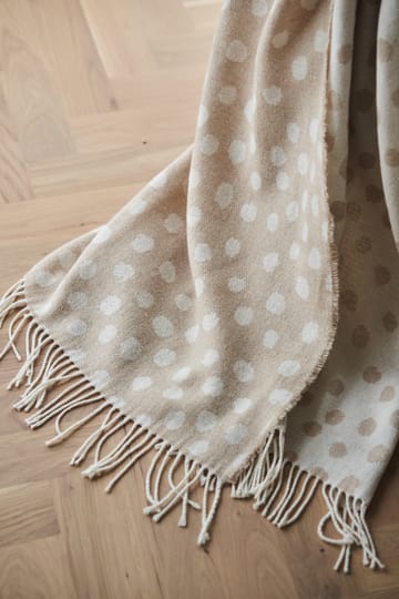 Plaid en laine Droplets 130x185 cm - Beige - Scandi Living