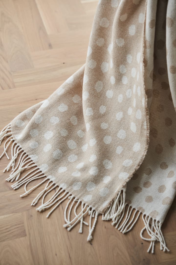 Plaid en laine Droplets 130x185 cm, Beige Scandi Living