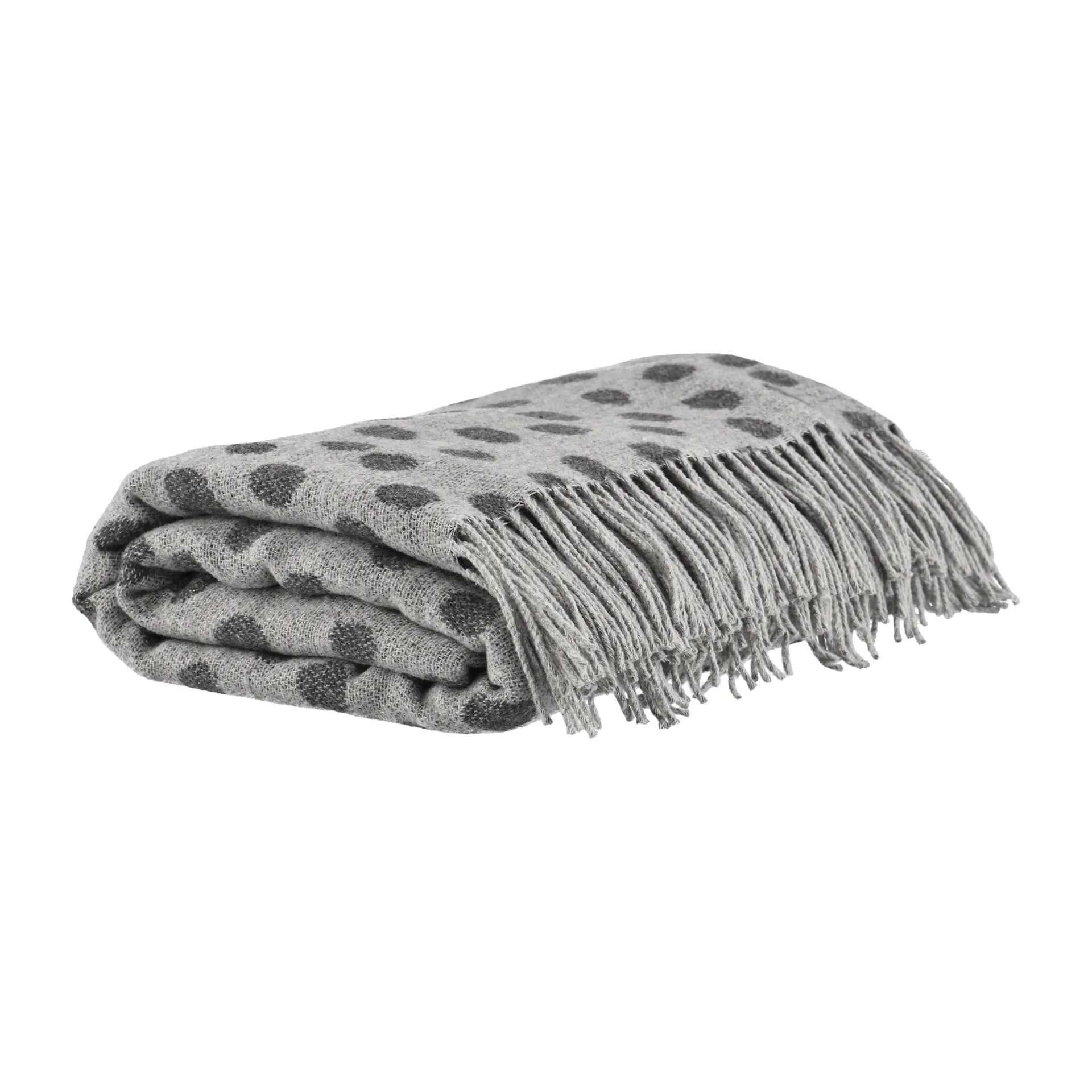 Plaid en laine Droplets 130x185 cm, Gris Scandi Living