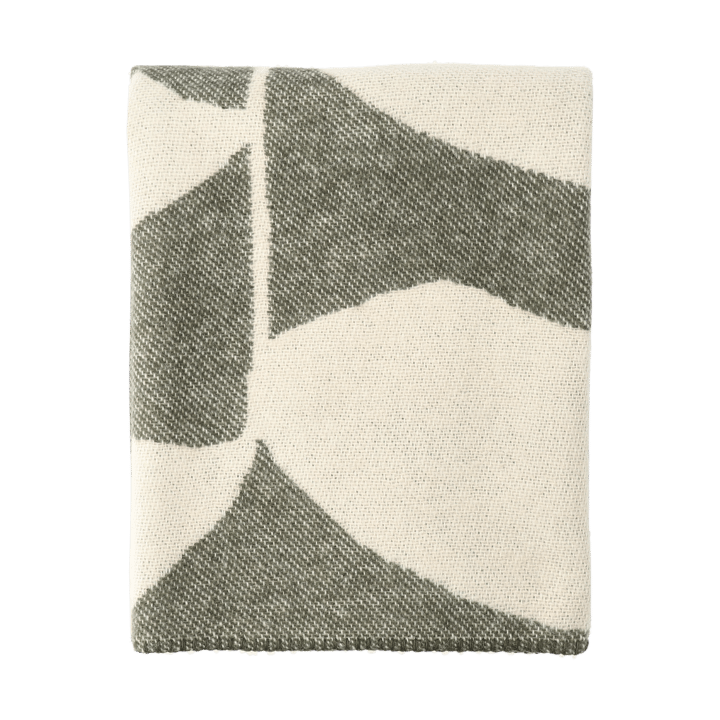 Plaid en laine Leaf 130x180 cm - Khaki vert - Scandi Living