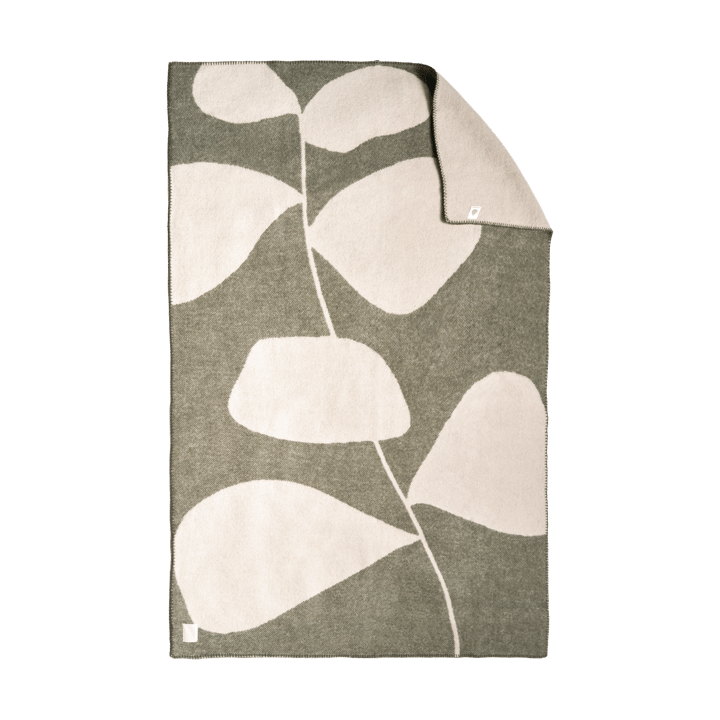 Plaid en laine Leaf 130x180 cm, Khaki vert Scandi Living