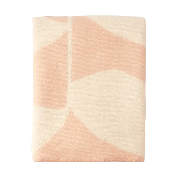 Plaid en laine Leaf 130x180 cm - Peach - Scandi Living