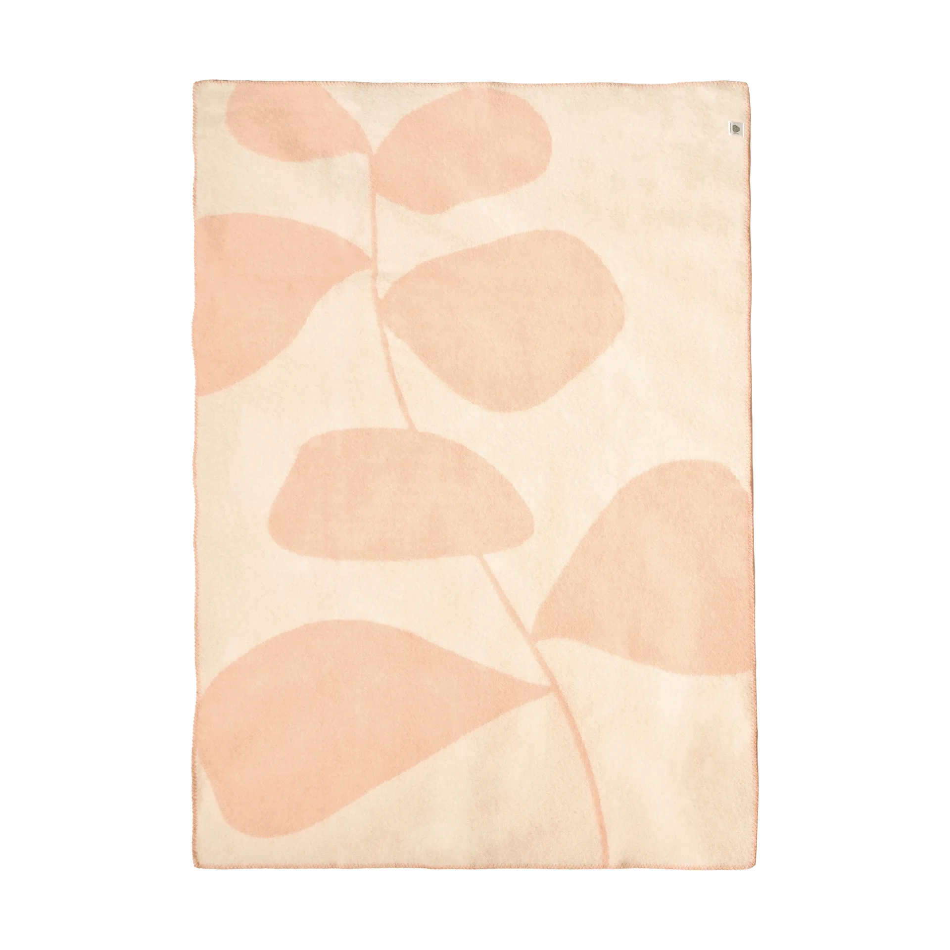 Plaid en laine Leaf 130x180 cm, Peach Scandi Living