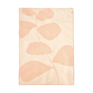 Plaid en laine Leaf 130x180 cm - Peach - Scandi Living