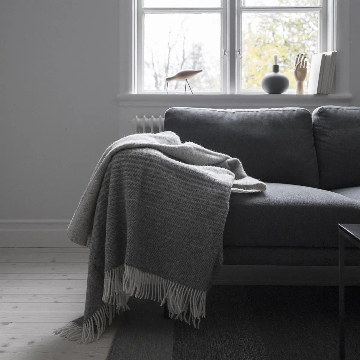 Plaid en laine Mist, Stone Scandi Living