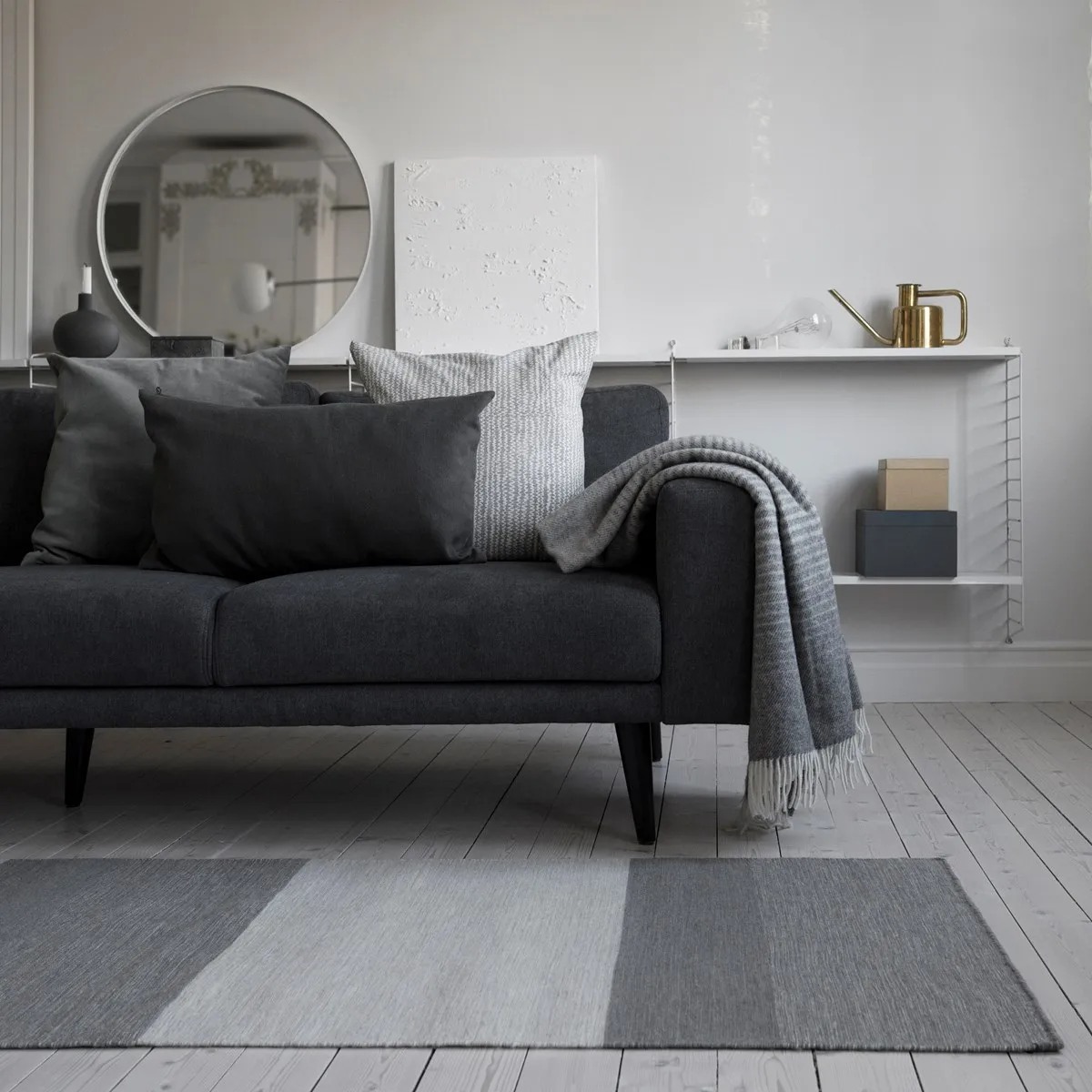 Plaid en laine Mist, Stone Scandi Living