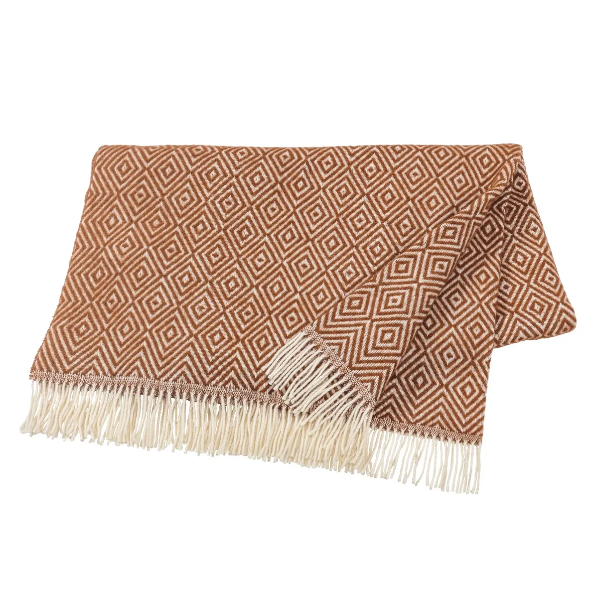 Plaid en laine Salt, Terracotta Scandi Living
