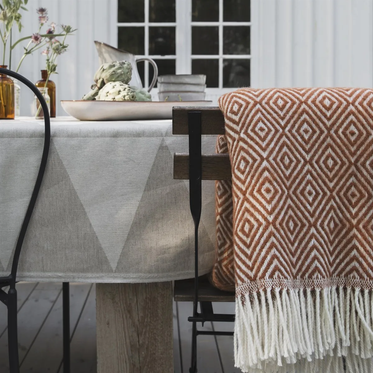 Plaid en laine Salt, Terracotta Scandi Living