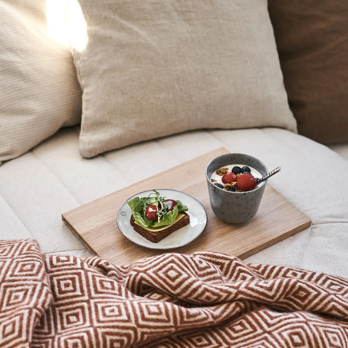 Plaid en laine Salt, Terracotta Scandi Living