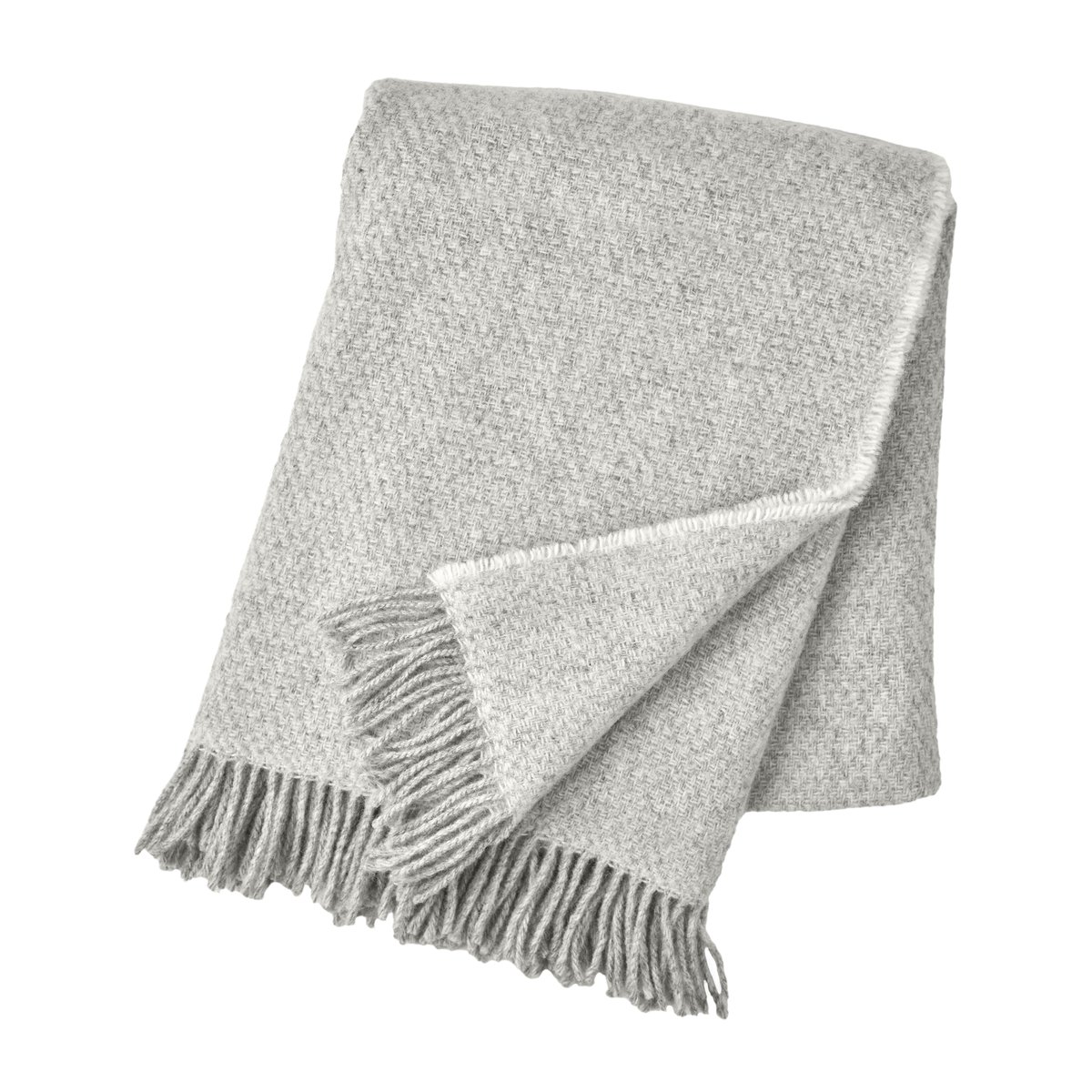Scandi Living Plaid en laine Sandstone 130x180 cm Gris clair