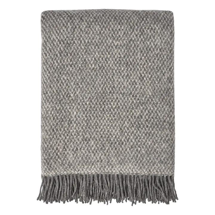 Plaid en laine Sandstone 130x180 cm - Gris - Scandi Living