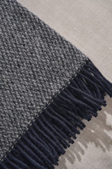 Plaid en laine Sandstone 130x180 cm - Indigo bleu - Scandi Living