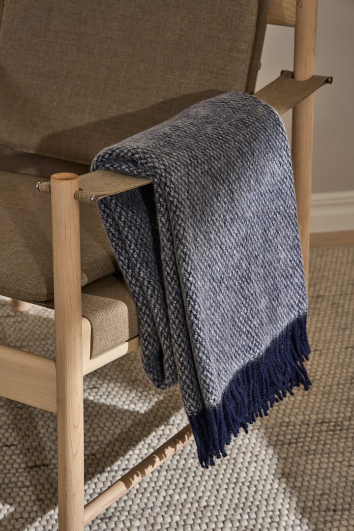 Plaid en laine Sandstone 130x180 cm, Indigo bleu Scandi Living