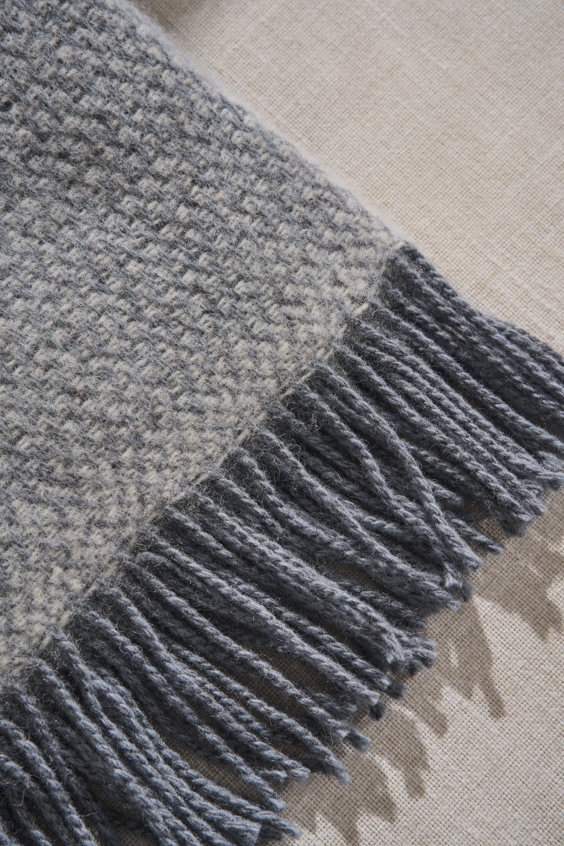 Plaid en laine Sandstone 130x180 cm, Mélange bleu-gris Scandi Living