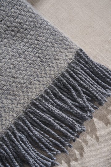 Plaid en laine Sandstone 130x180 cm - Mélange bleu-gris - Scandi Living
