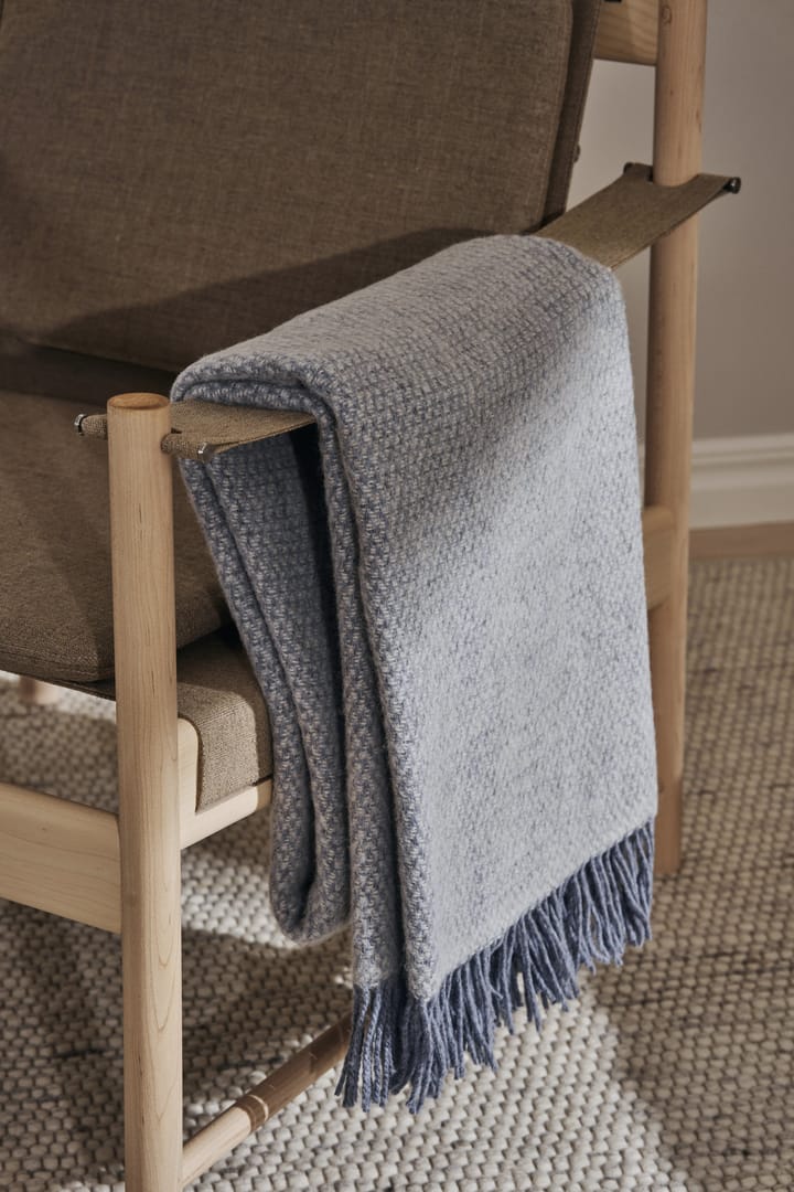 Plaid en laine Sandstone 130x180 cm, Mélange bleu-gris Scandi Living