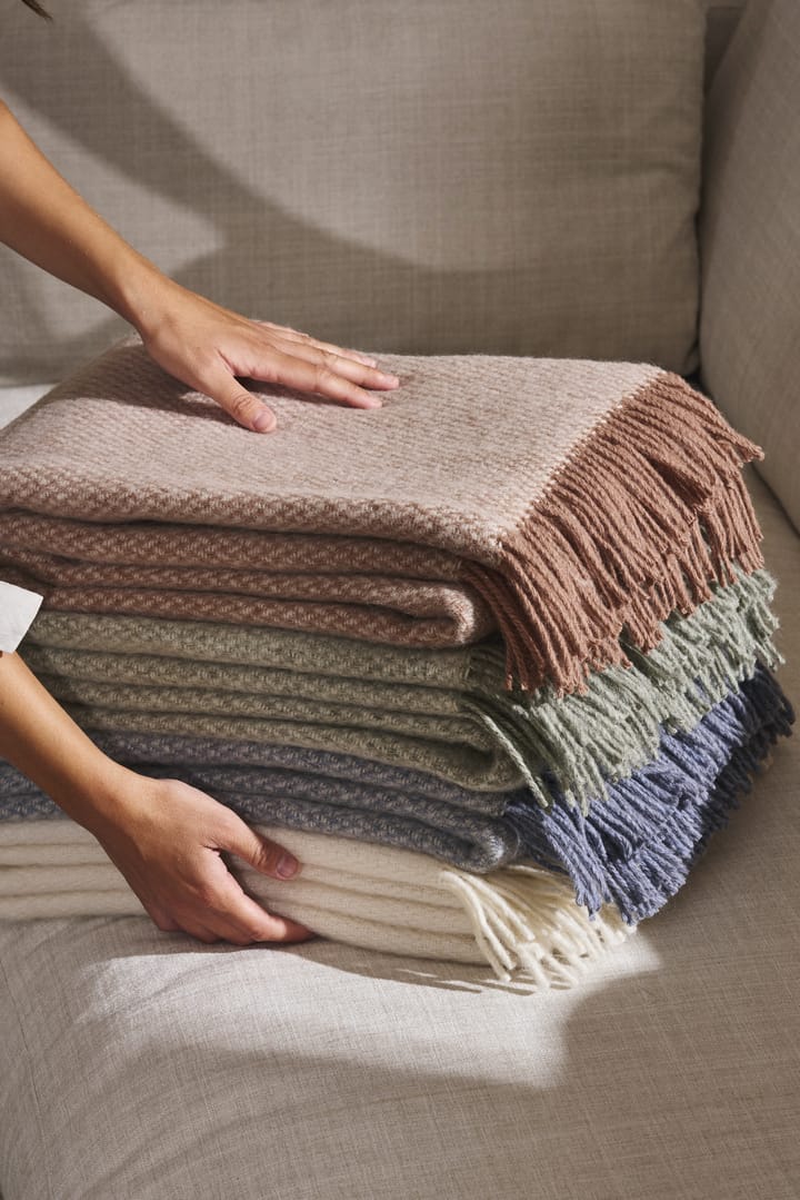 Plaid en laine Sandstone 130x180 cm, Mélange bleu-gris Scandi Living