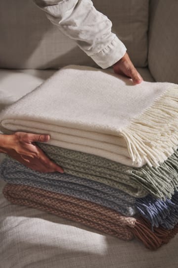 Plaid en laine Sandstone 130x180 cm - Mocca - Scandi Living