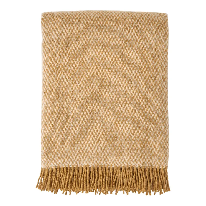 Plaid en laine Sandstone 130x180 cm - Mustard - Scandi Living