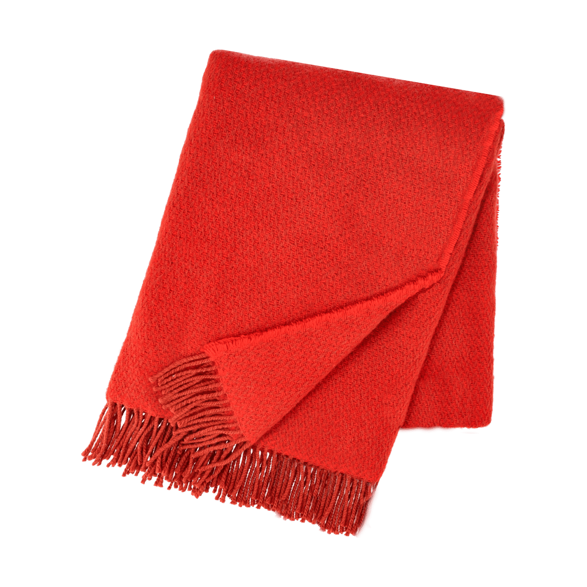 Scandi Living Plaid en laine Sandstone 130x180 cm Rouge