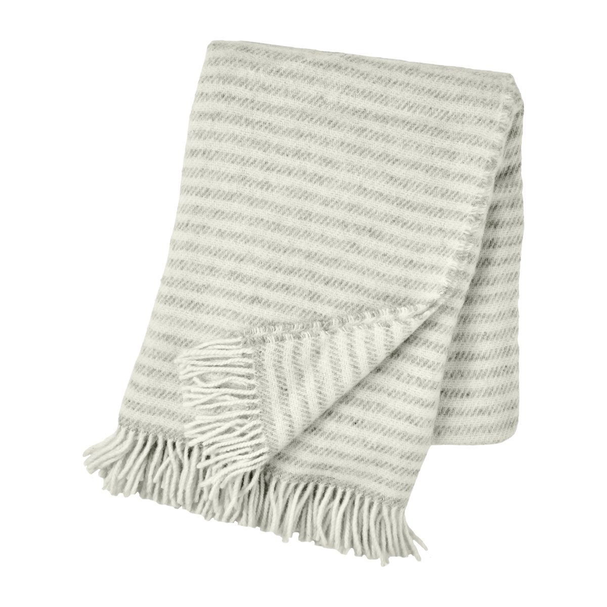Scandi Living Plaid en laine Tidal 130x180 cm Gris clair