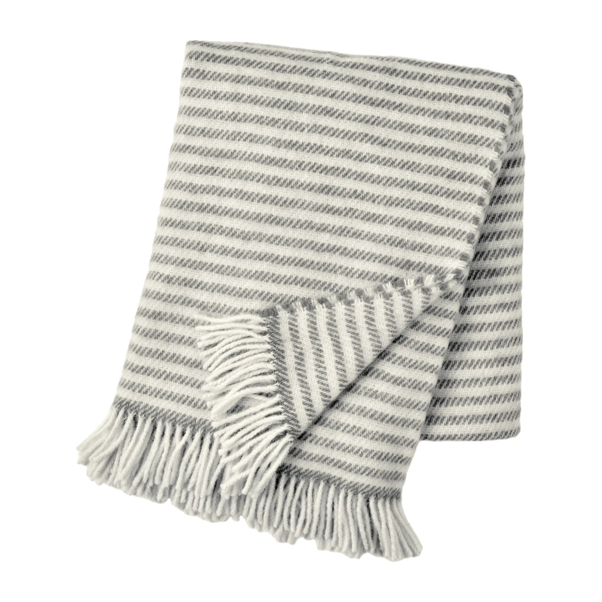 Plaid en laine Tidal 130x180 cm, Gris foncé Scandi Living