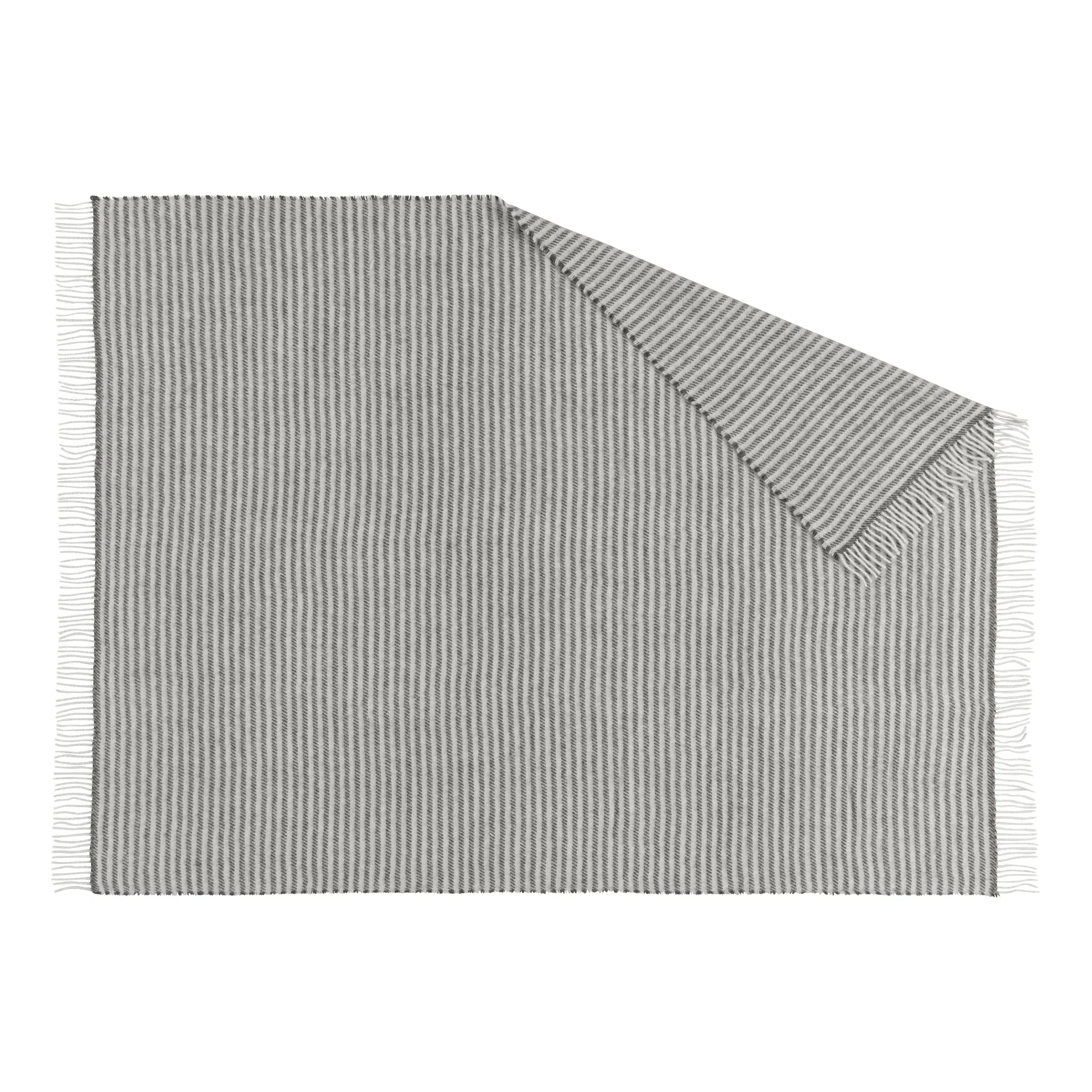 Plaid en laine Tidal 130x180 cm, Gris foncé Scandi Living