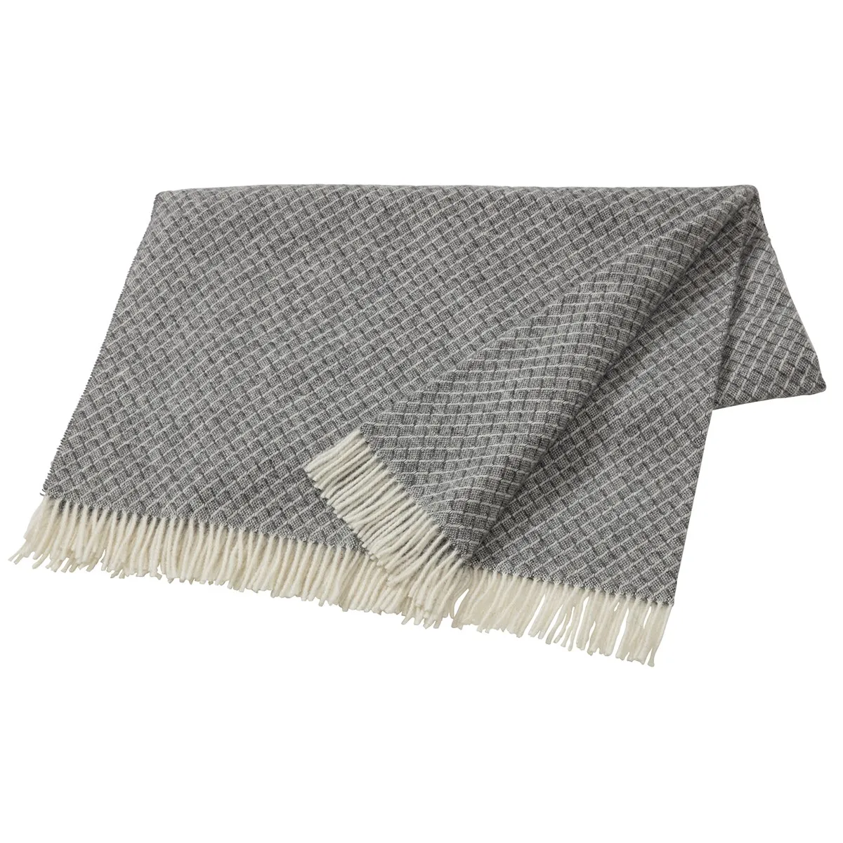 Plaid en laine Wicker, Grey Scandi Living