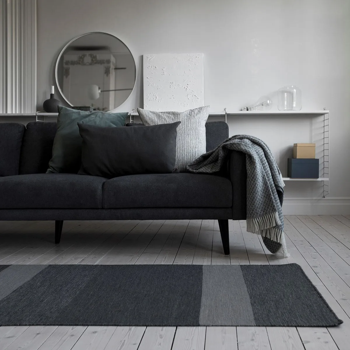 Plaid en laine Wicker, Grey Scandi Living