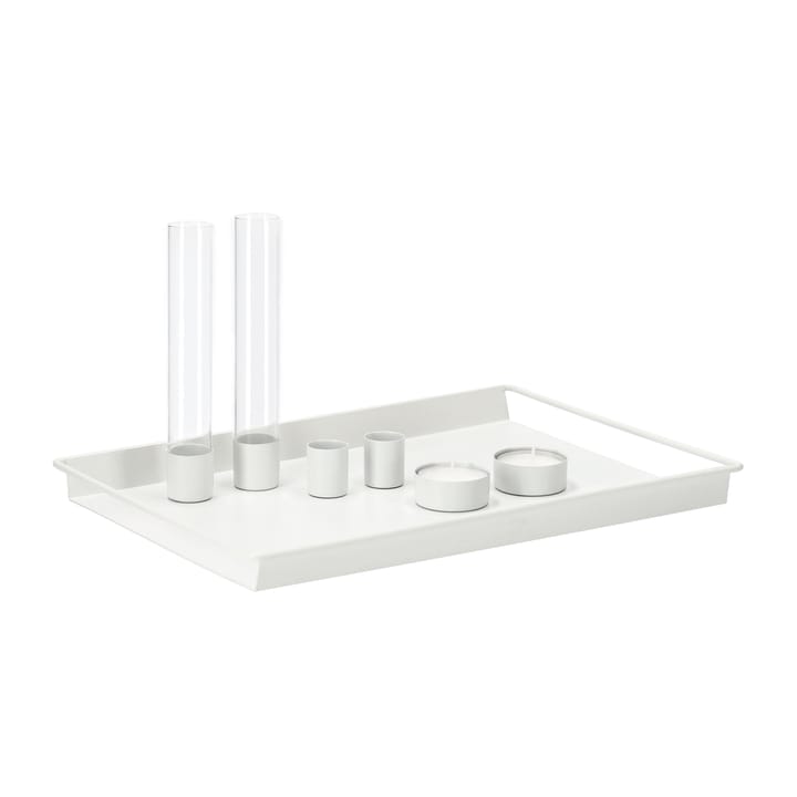 Plateau avec accessoire Draw 22x32 cm, Blanc Scandi Living
