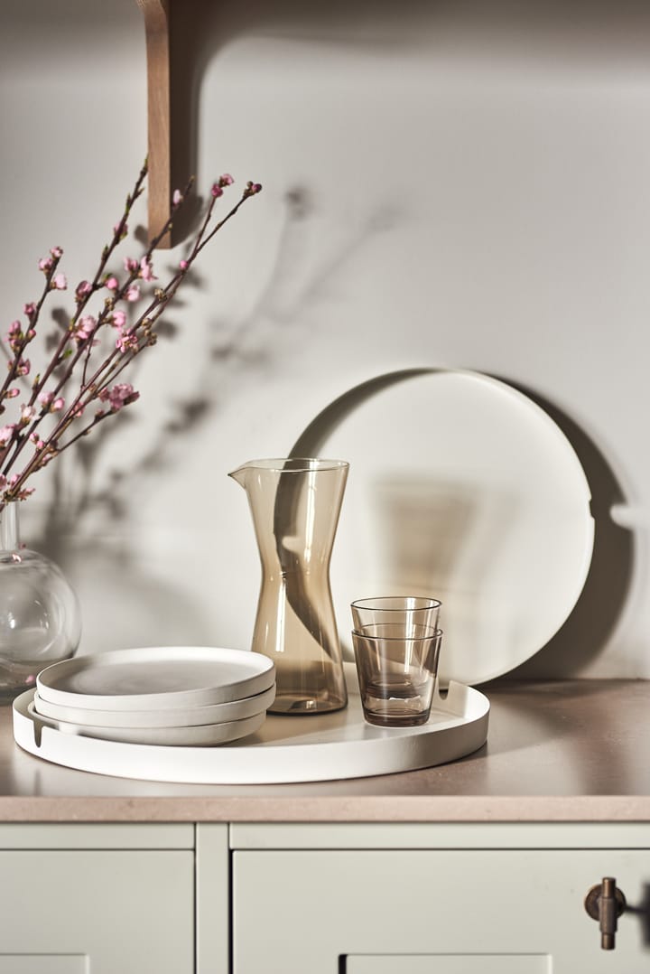 Plateau Edgy Ø30 cm, Blanc Scandi Living