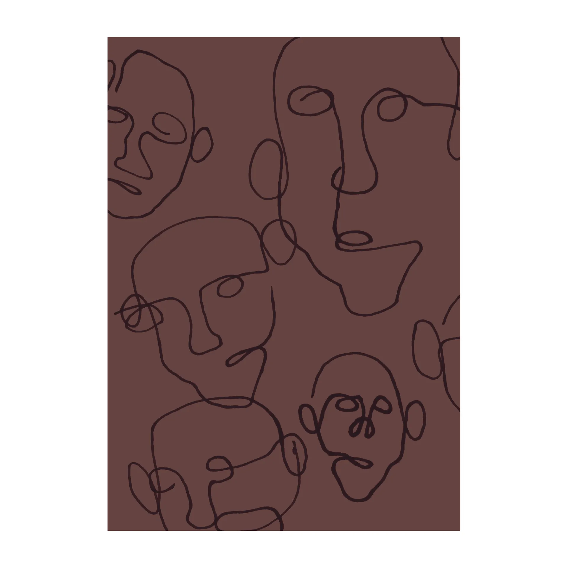 Poster Audience marron, 30x40 cm Scandi Living