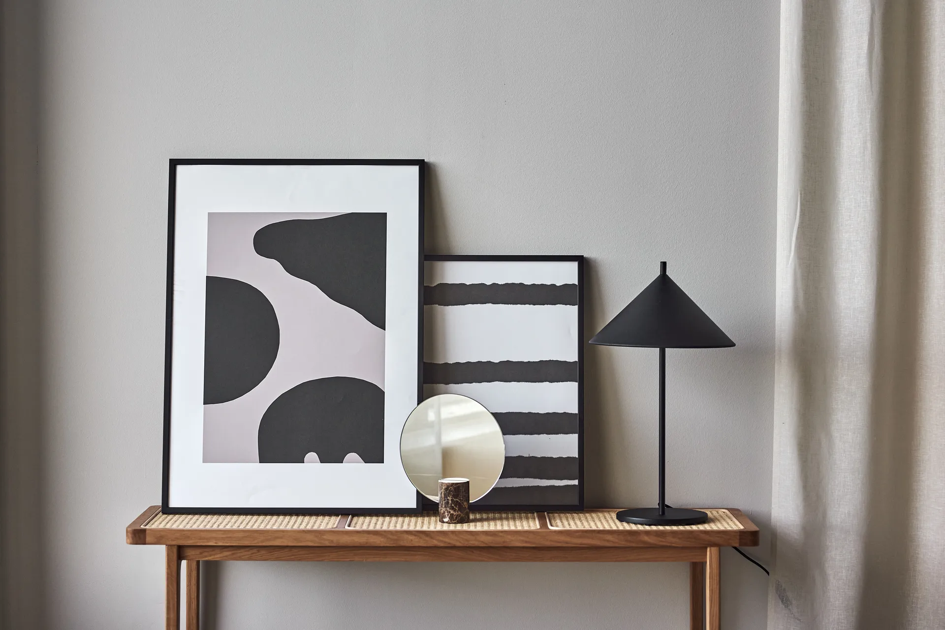 Poster Contour gris, 30x40 cm Scandi Living