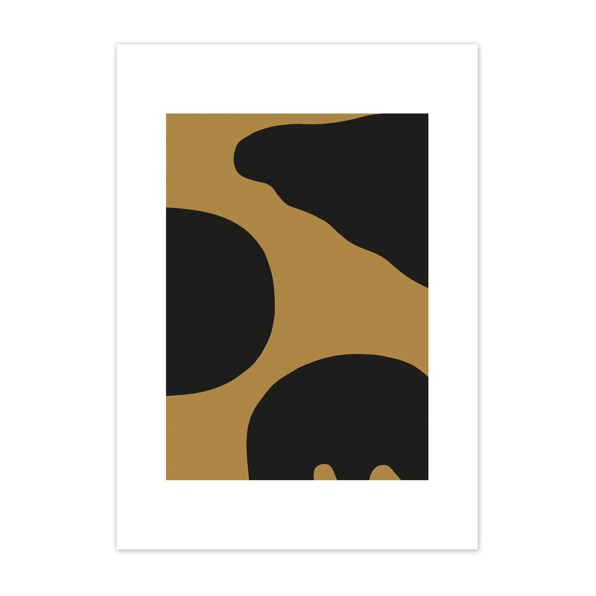Poster Contour ocre, 50x70 cm Scandi Living