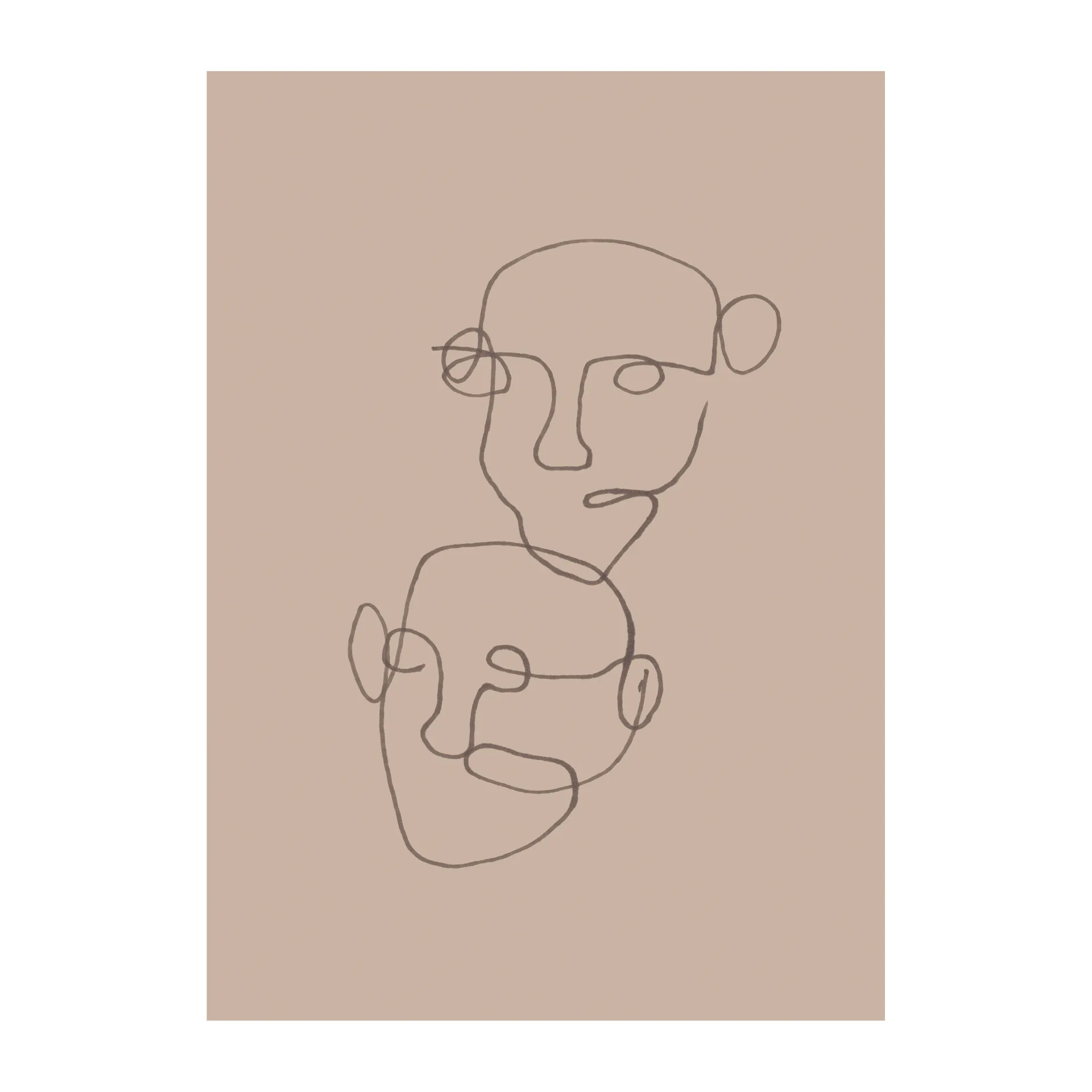 Poster Figurative beige, 30x40 cm Scandi Living