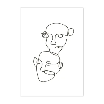 Poster Figurative noir - 30x40 cm - Scandi Living