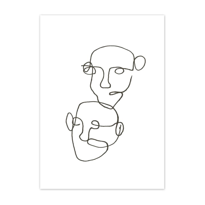 Poster Figurative noir - 30x40 cm - Scandi Living