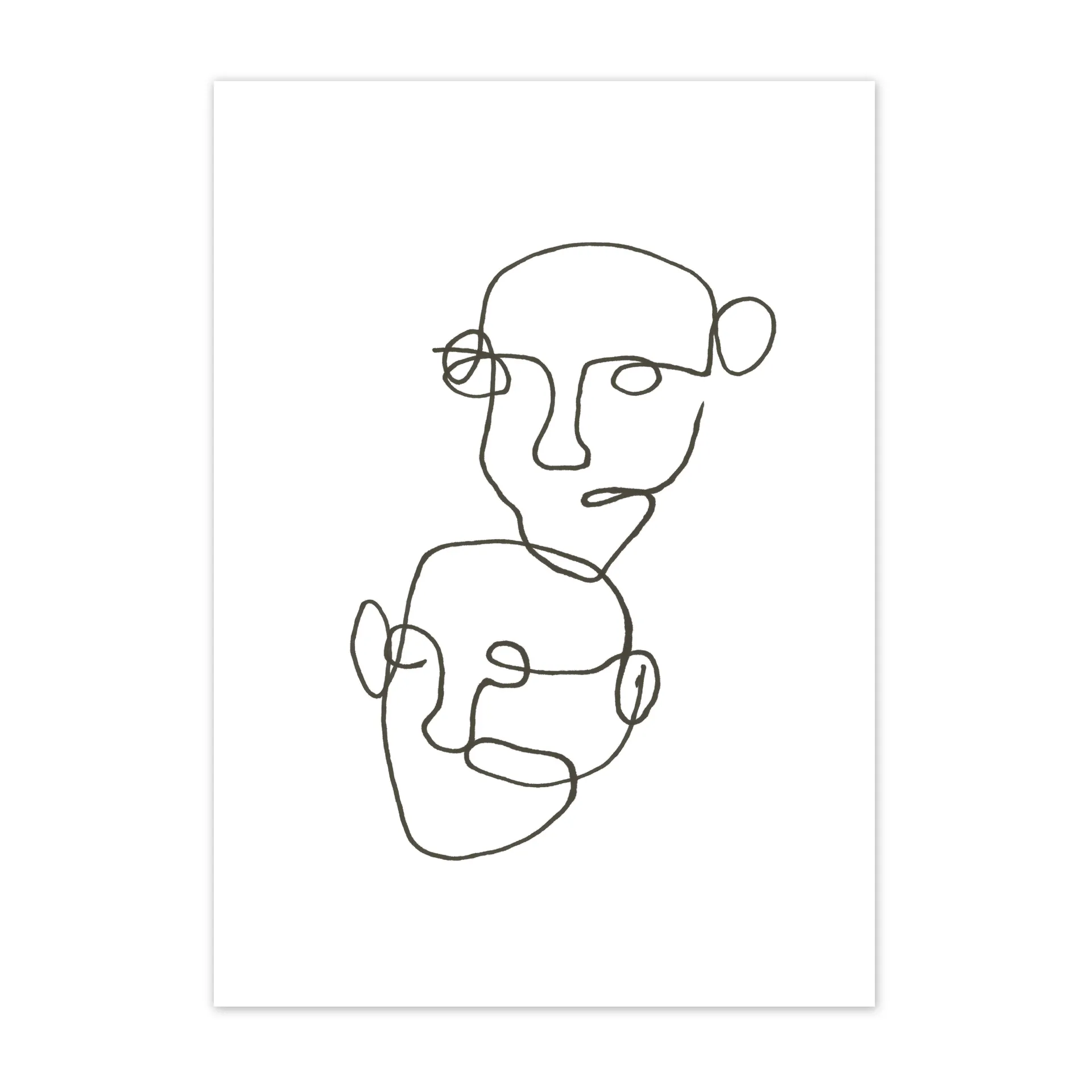 Poster Figurative noir, 50x70 cm Scandi Living