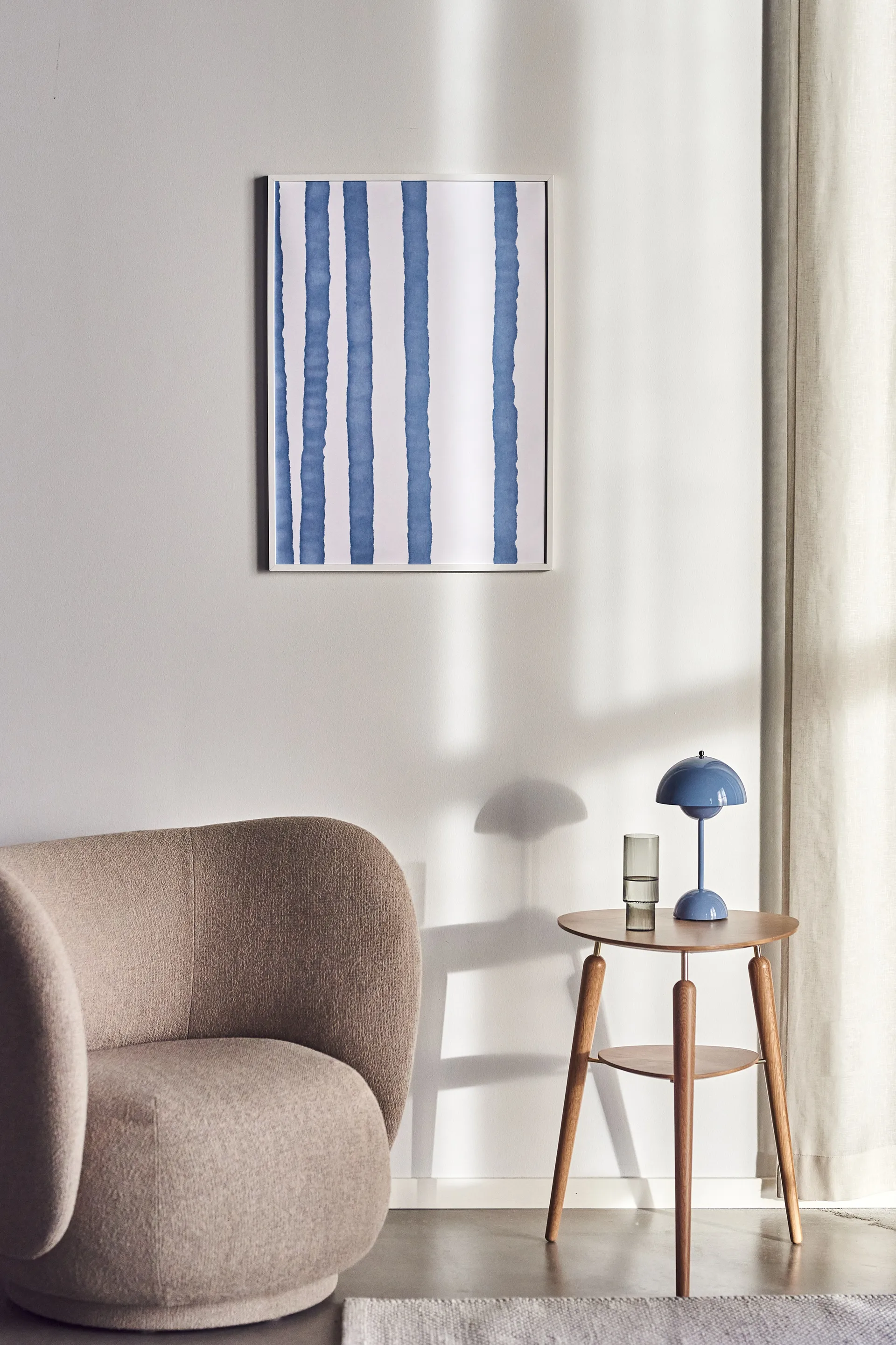 Poster Lineage bleu, 40x50 cm Scandi Living