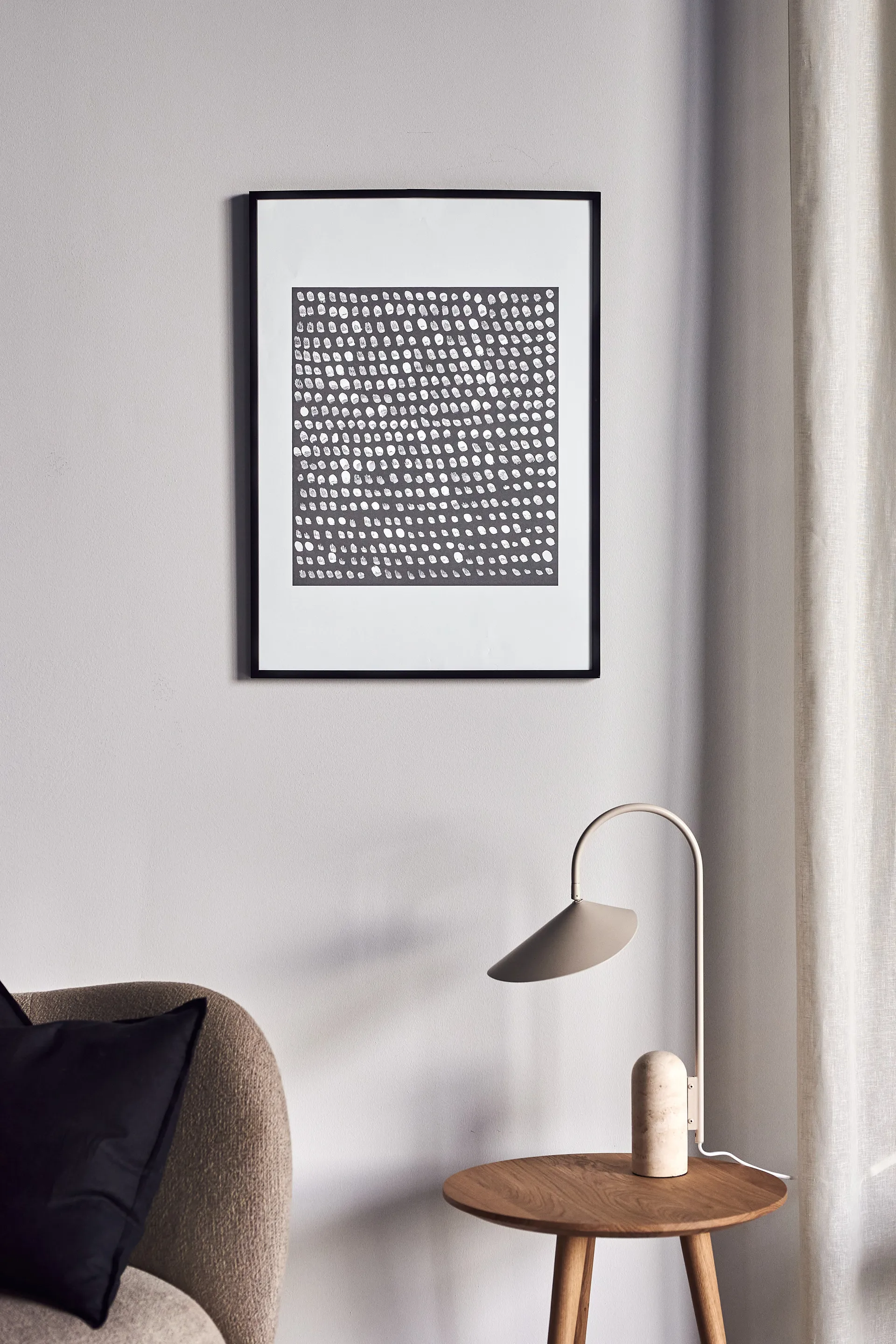 Poster Multitude gris, 30x40 cm Scandi Living