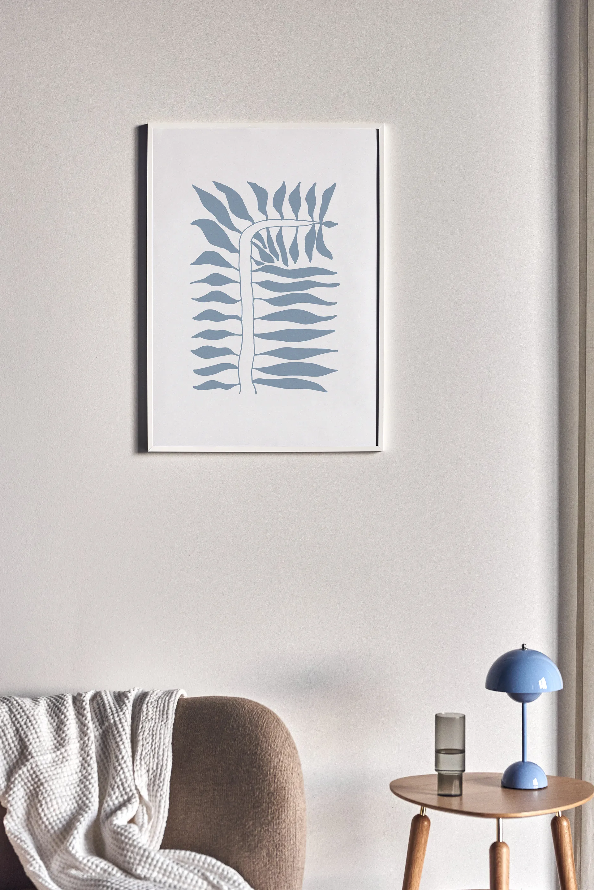 Poster Seeding bleu, 50x70 cm Scandi Living