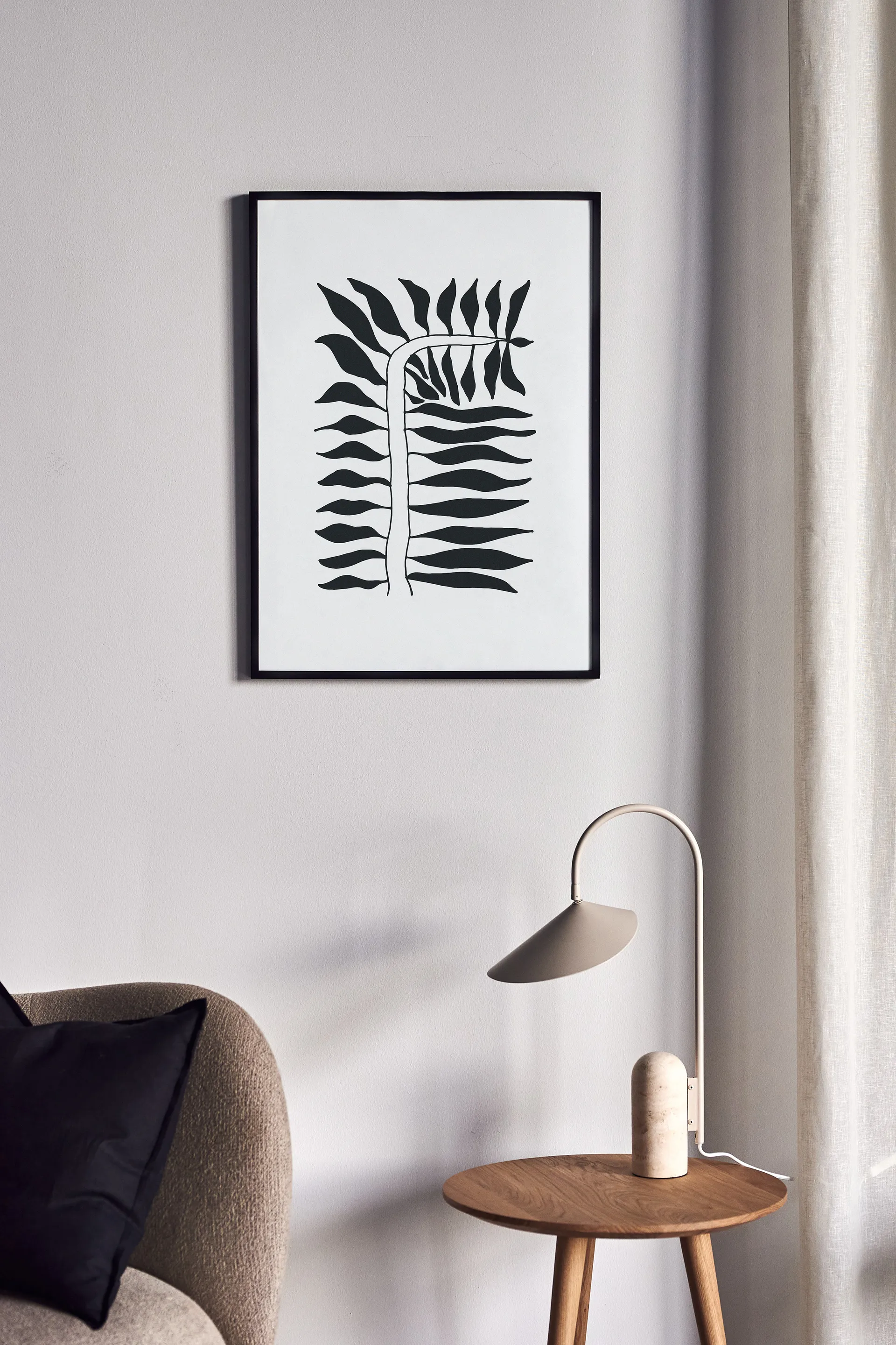 Poster Seeding noir, 50x70 cm Scandi Living