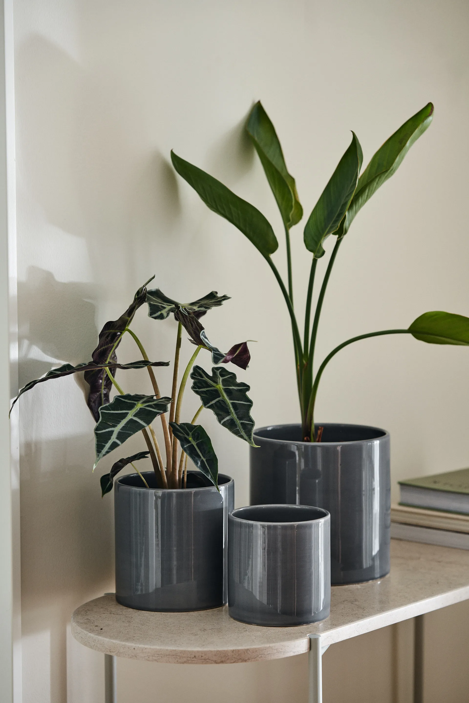 Pot de fleur Sleek Ø15 cm, Anthracite Scandi Living